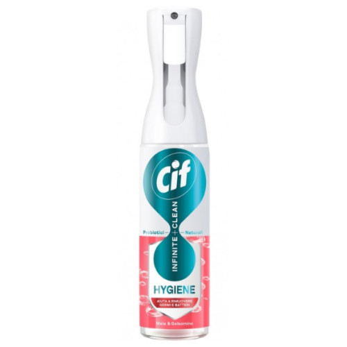 Універсальний спрей для очищення поверхонь Cif Hygiene з пробіотиками, аромат яблука та жасмину, 280 мл